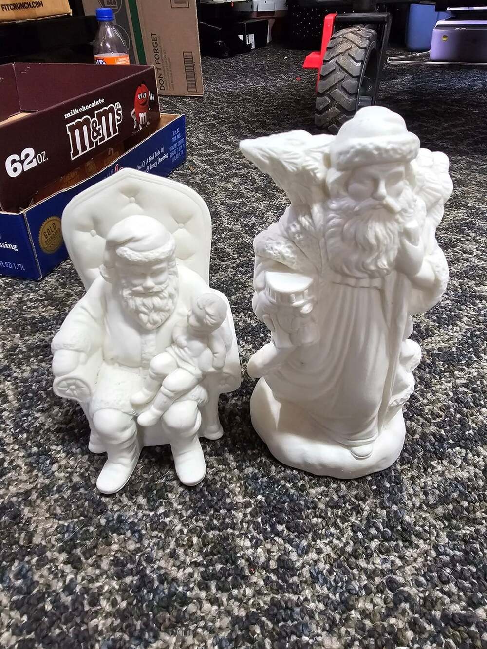 Dept 56 Santa In Chair White Bisque Figurine